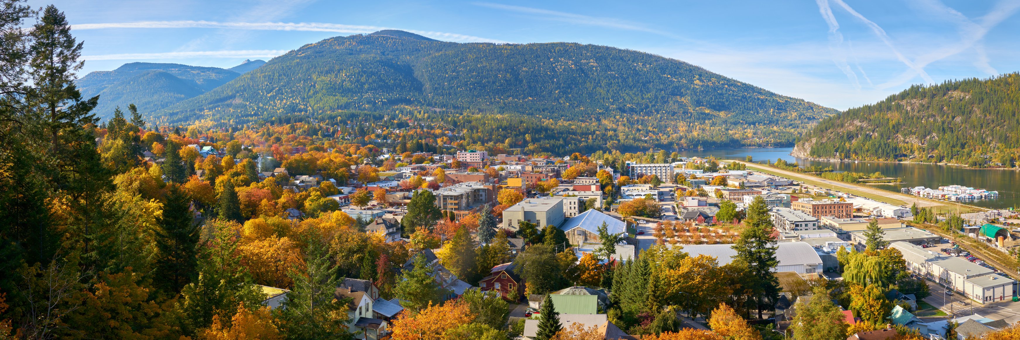 Nelson City BC Autumn Panorama